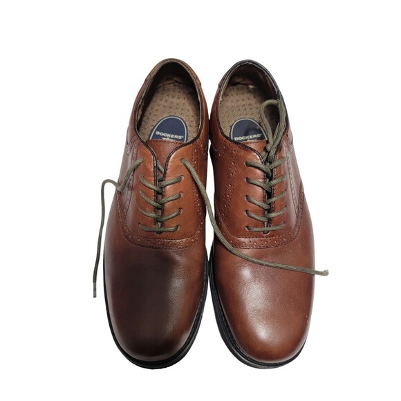 Dockers men\'s brown leather dress shoes  size 12 main image 6